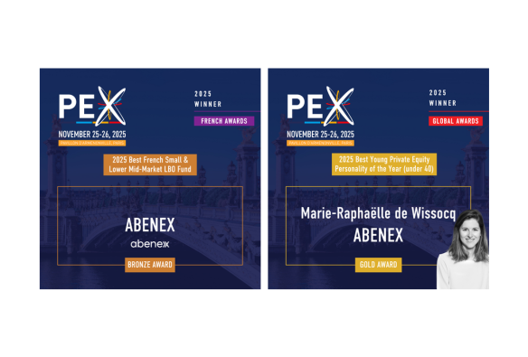 Abenex wins Best French Small and Lower Mid-Market LBO Fund at PEX Awards 2025